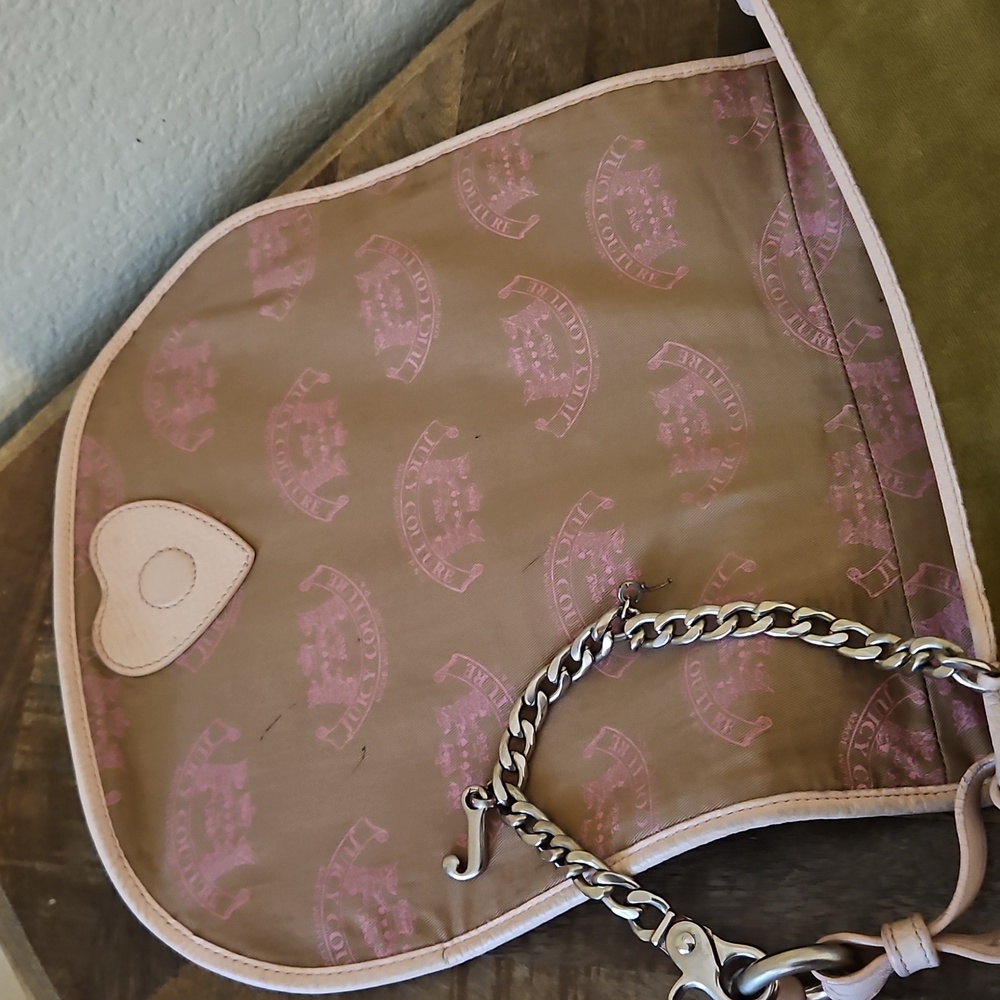 Juicy Couture Olive and Pink Crossbody Bag Messenger Bag - Picture 4 of 16